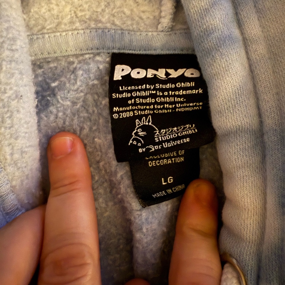 Her Universe Blue Tie-Dye Hoodie Ponyo Studio Ghibli - Picture 6 of 8